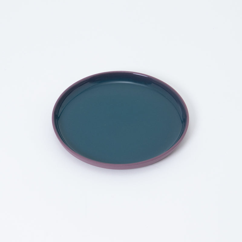 Grace of Glaze Tiny Plate Purple+Petrol