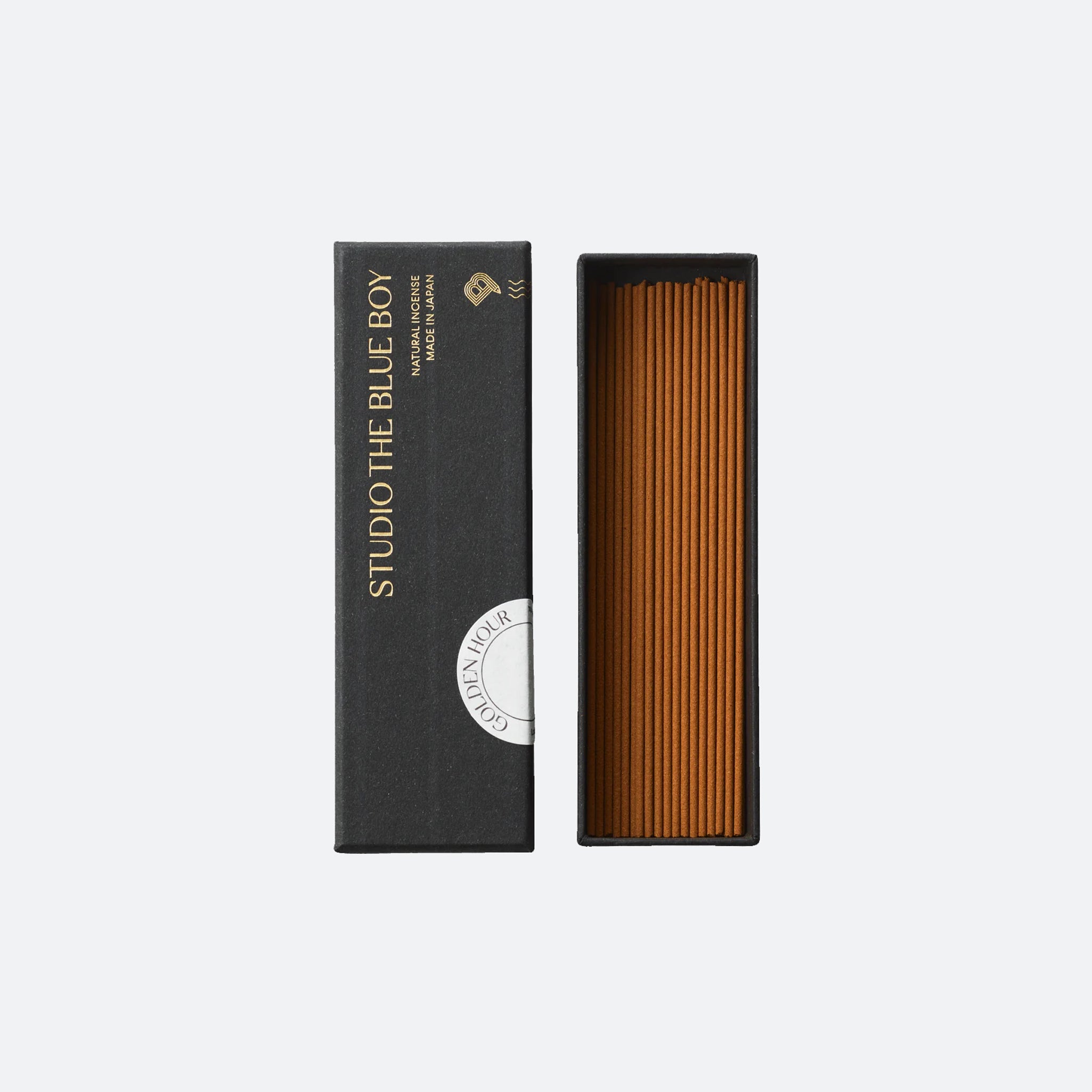 STUDIO THE BLUE BOY ブルーボーイ　お香 Incense holder（Hasamiyaki）- Ice Blue x Hickory