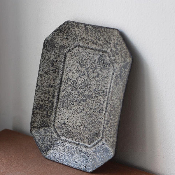 fru Octagonal Plate 18.5cm Stone