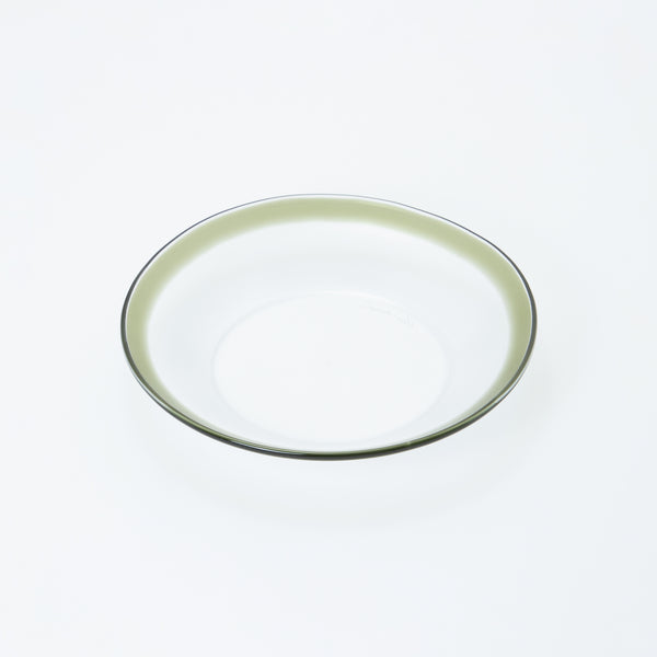 CLEARMOOD Ringed Bowl L Light Olive Green