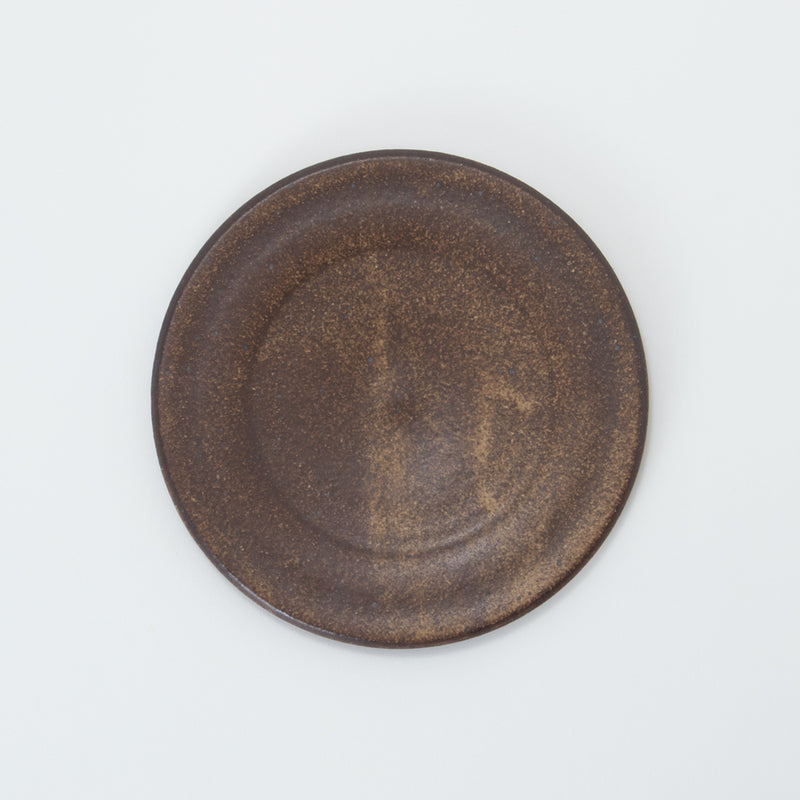 Shoshi Watanabe Flat Plate 15cm Stoney Matte (Black Clay)