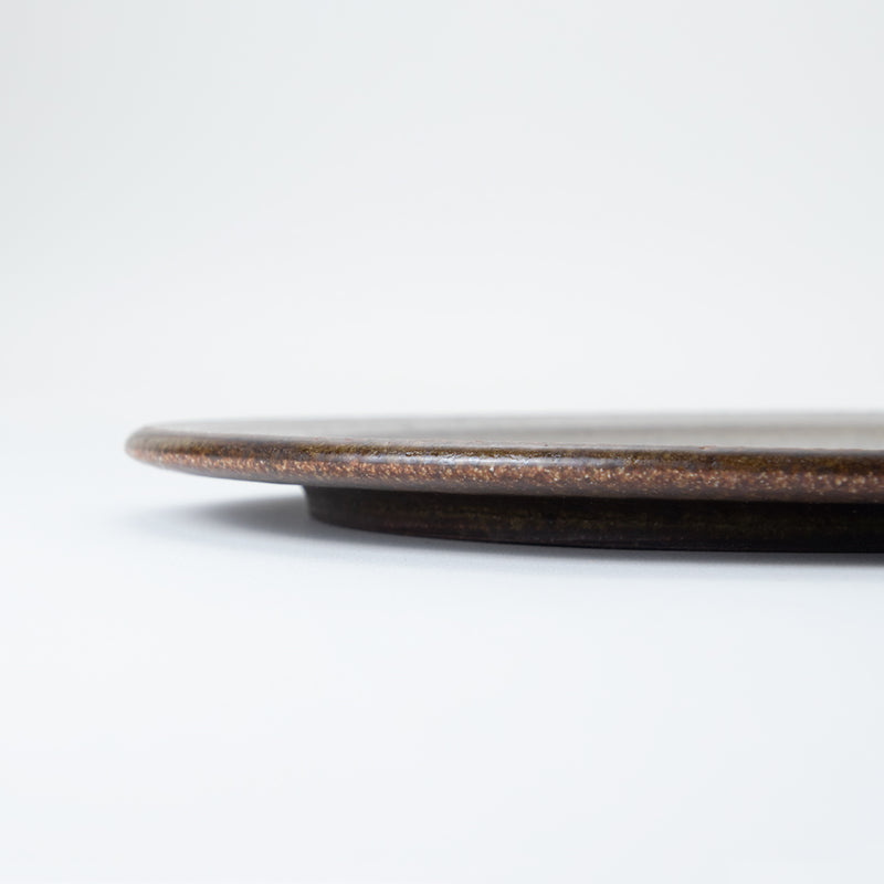 Shoshi Watanabe Flat Plate 22cm Stoney Matte (Black Clay)