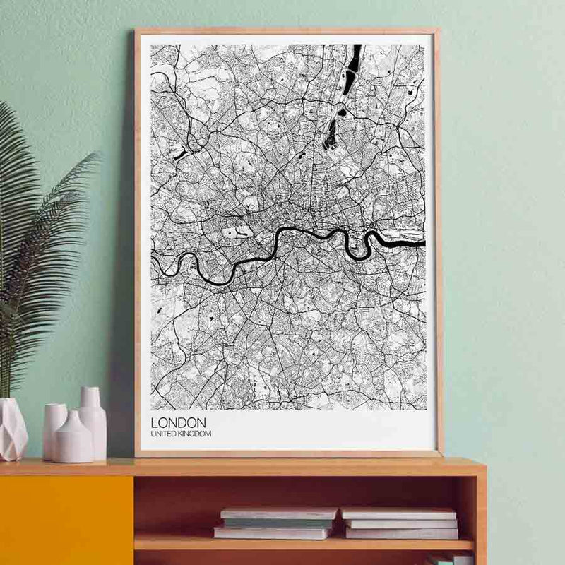 London City Map Drawing Print