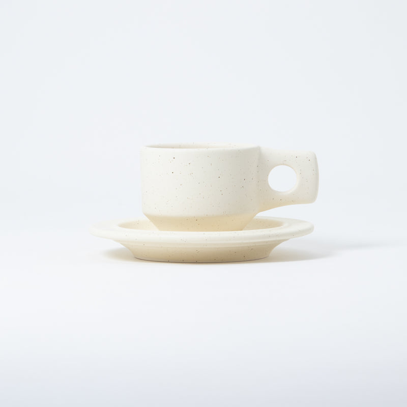 Flat Cup & Saucer Plain