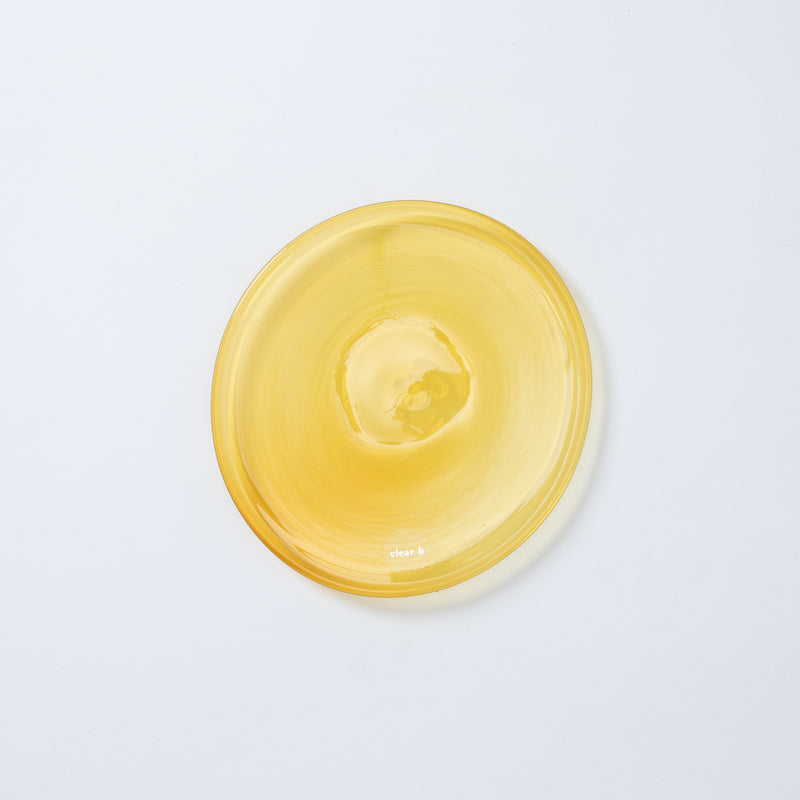 clear b Glass Plate Yellow