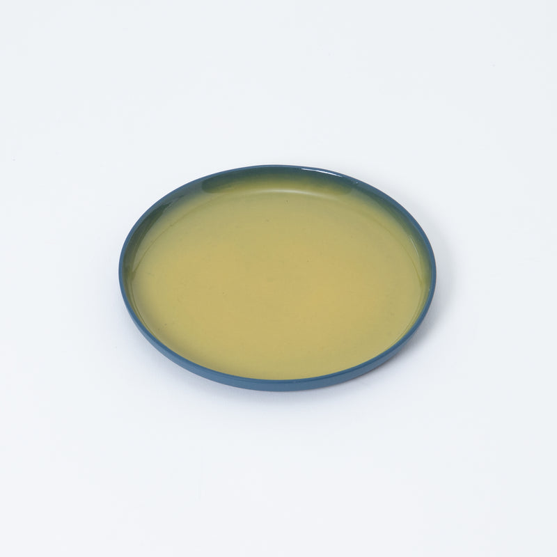 Grace of Glaze Tiny Plate Blue+Yellow