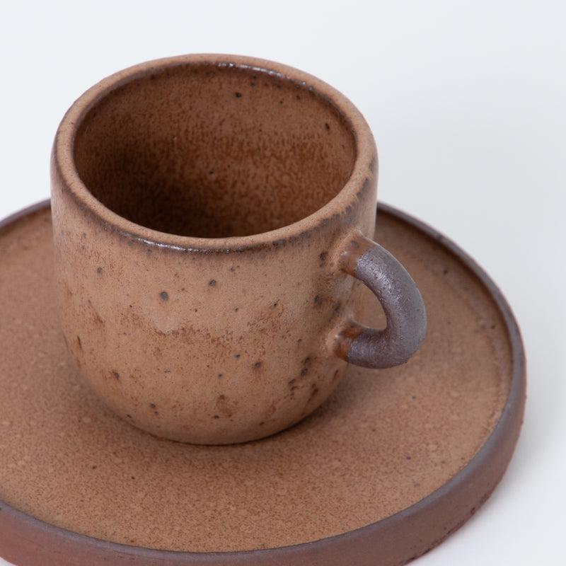 Terra Espresso Cup & Saucer Brown