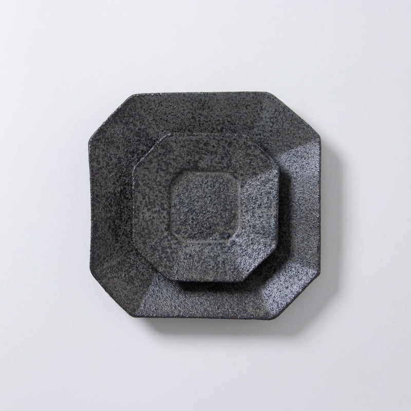 fru Octagonal Plate 9.5cm Stone