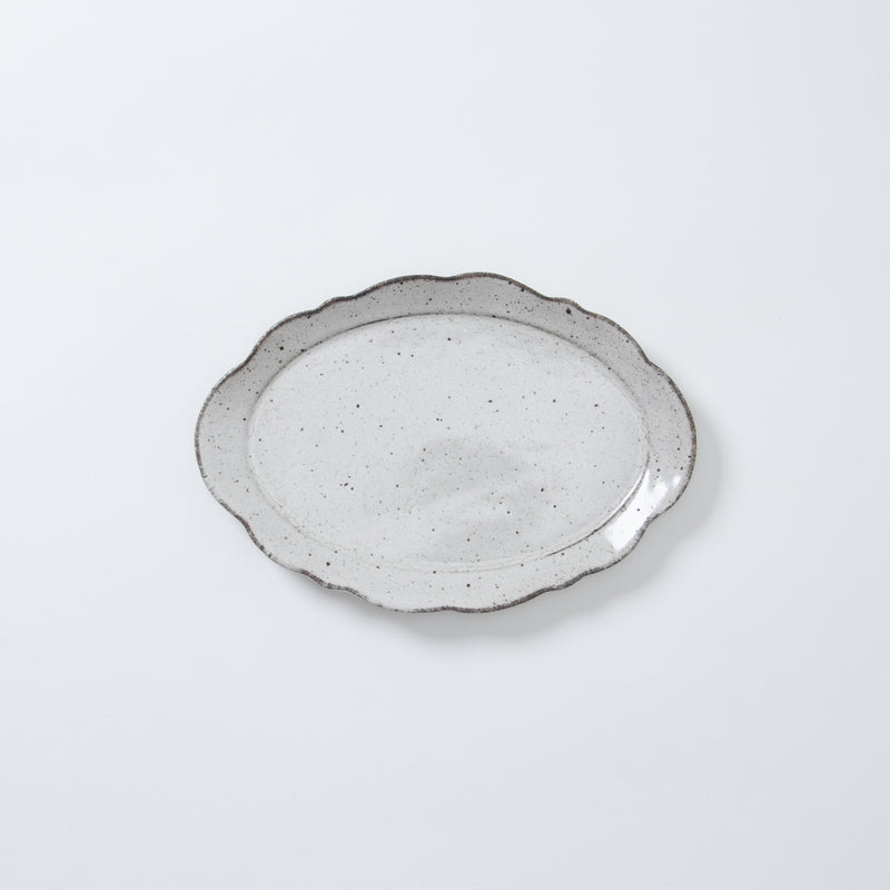 fru 楕円皿 19.5cm White