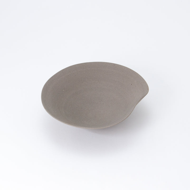 Bisui Ishikawa Folded Rim Bowl 16cm Yakishime (unglazed)