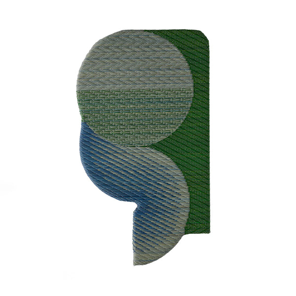 "STUDIO THE BLUE BOY" Wavy Gradient Tatami (mini) - Cobalt × Thyme Green