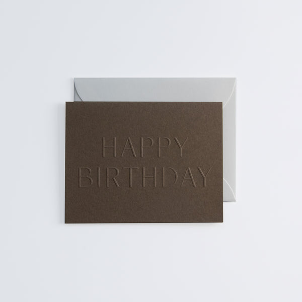 Greeting Card Happy Birthday #10 Brown