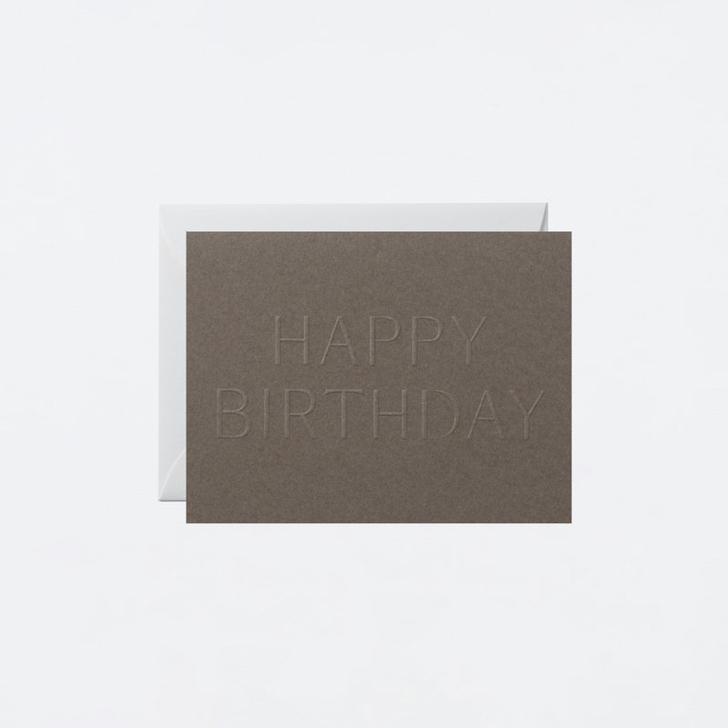 Greeting Card Happy Birthday #10 Brown