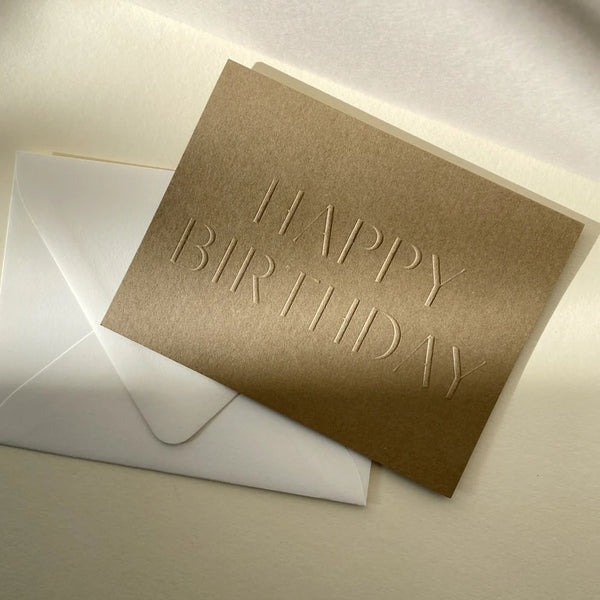 Greeting Card Happy Birthday #10 Brown