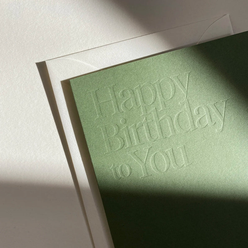 Greeting Card Happy Birthday #03 Olive