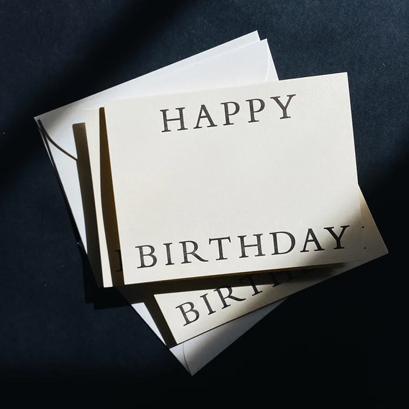 Greeting Card Happy Birthday #09 Cream