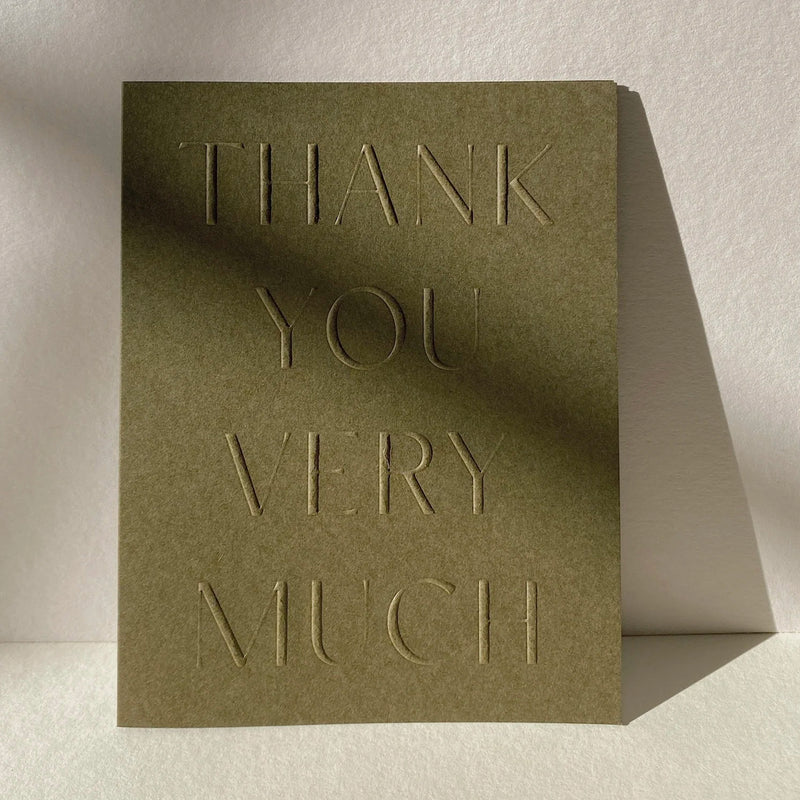 Greeting Card Thank You #10 Moss