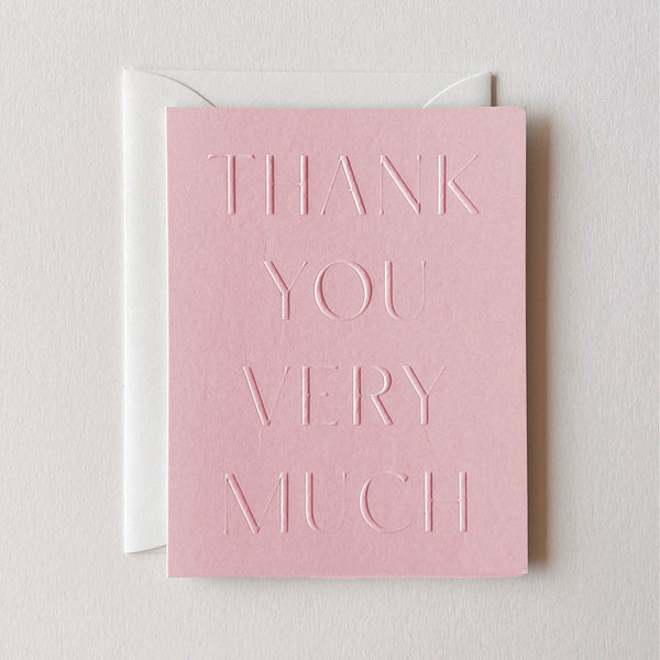 Greeting Card Thank You #10 Light Pink