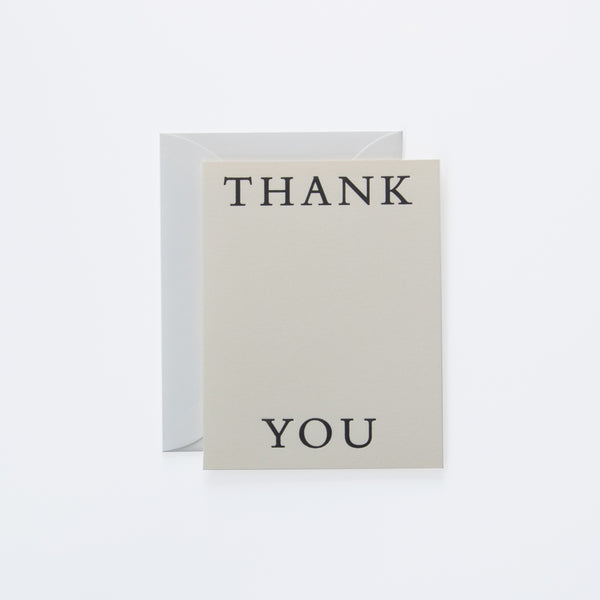 Greeting Card Thank You #09 Creme