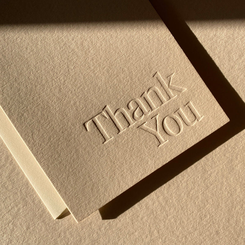 Greeting Card Thank You #03 Gray