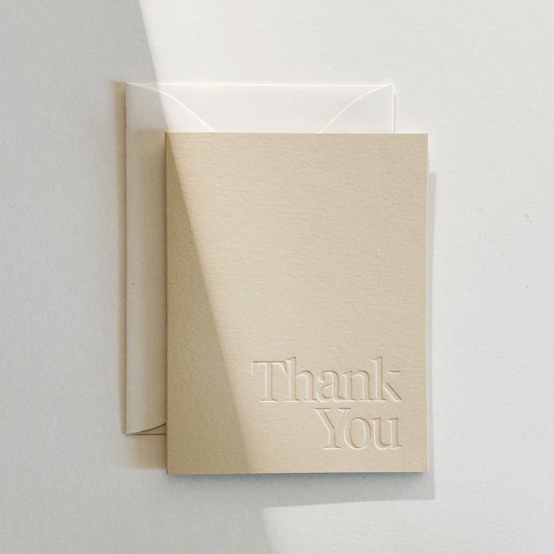 Greeting Card Thank You #03 Sand