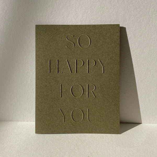 Greeting Card So Happy For You #10 Moss