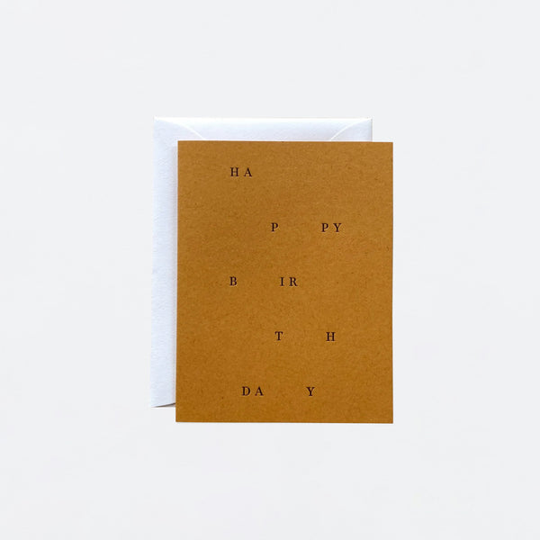 Greeting Card Happy Birthday #31 Ochre