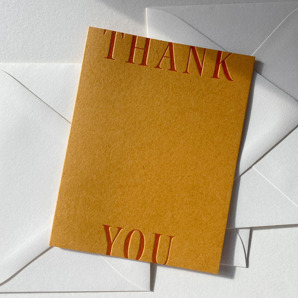 Greeting Card Thank You #37 Ochre