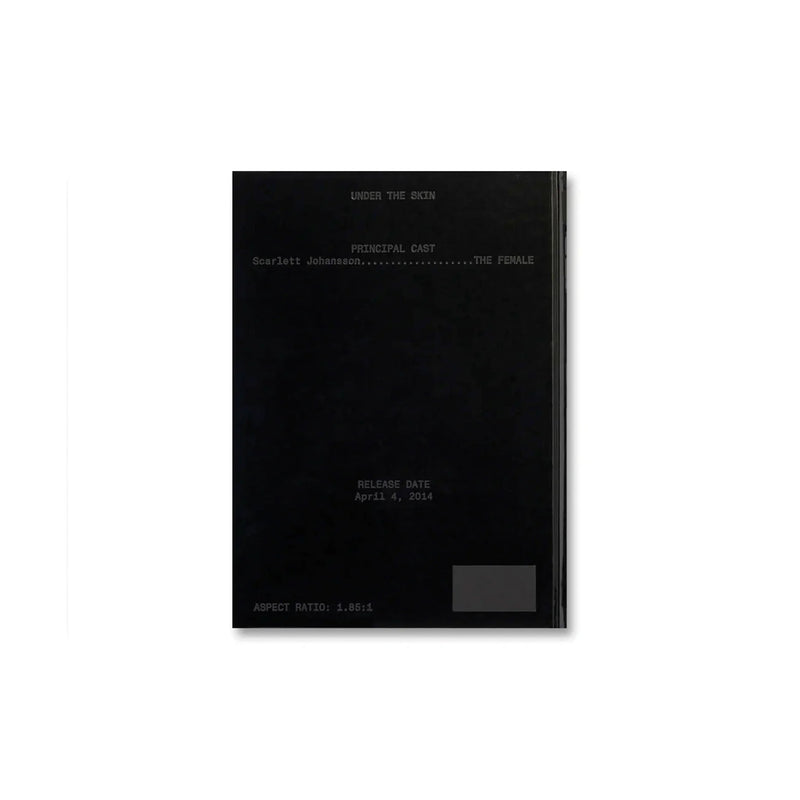 UNDER THE SKIN SCREENPLAY BOOK by Jonathan Glazer