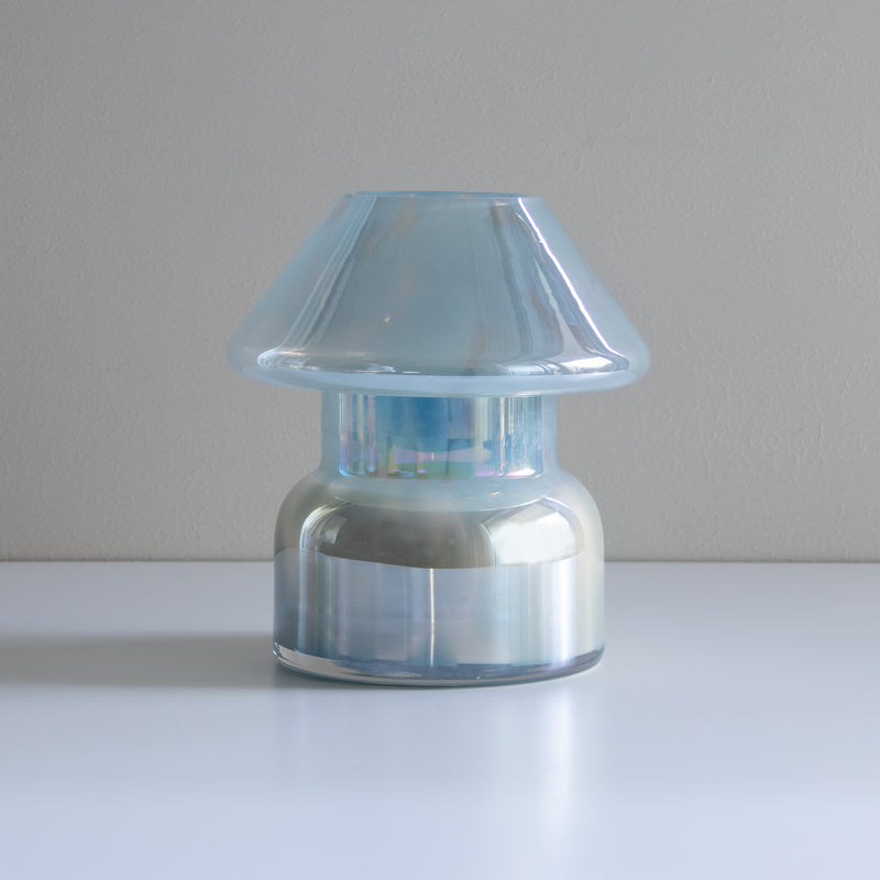 Mushroom Candle Lamp Blue (Sandalwood & Patchouli)