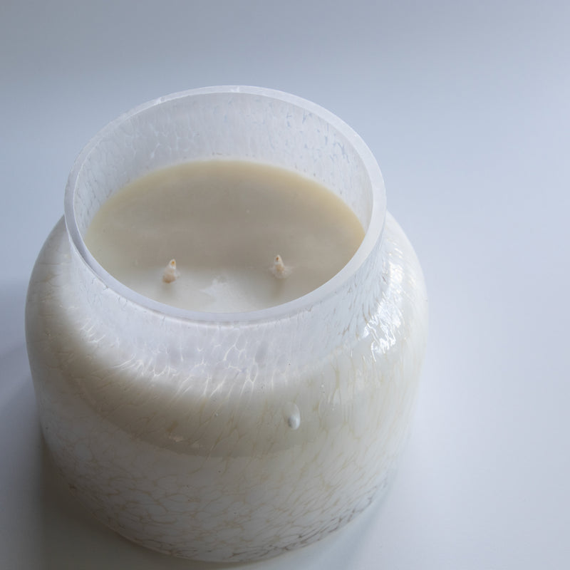 Mushroom Candle Lamp White (Fresh Linen)