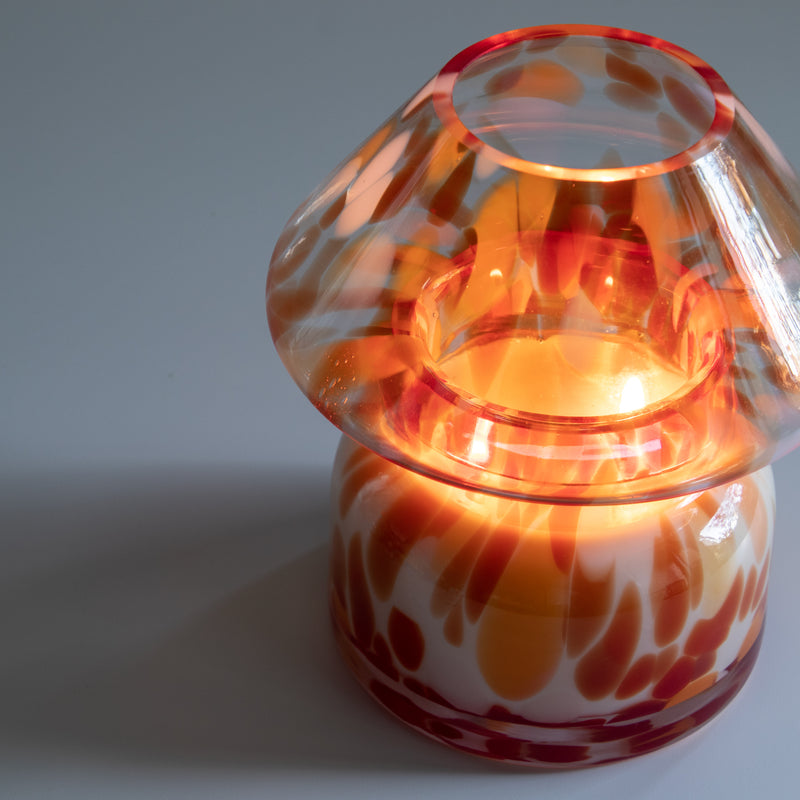 Mushroom Candle Lamp Dark Orange (Egyptian Amber)