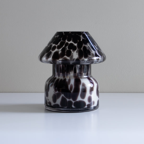 Mushroom Candle Lamp Black (Teak & Neroli)