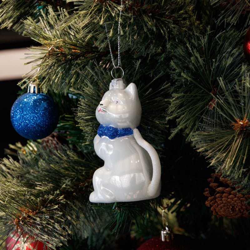 Christmas Ornament Cat Teapot