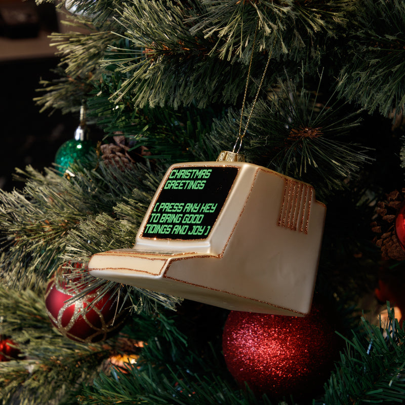 Christmas Ornament Vintage Computer