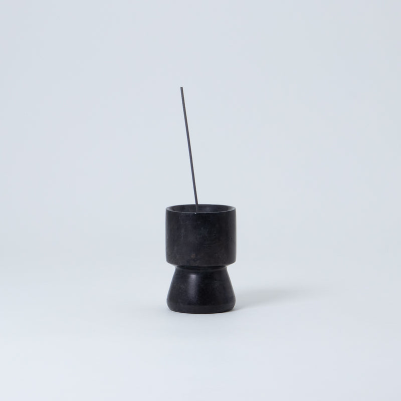 GF&CO. Marble Incense Stand Black (Tall)