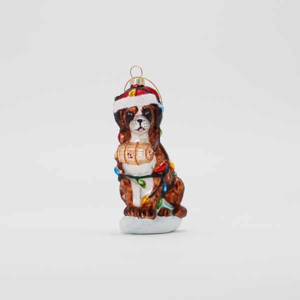 Christmas Ornament Festive St. Bernard