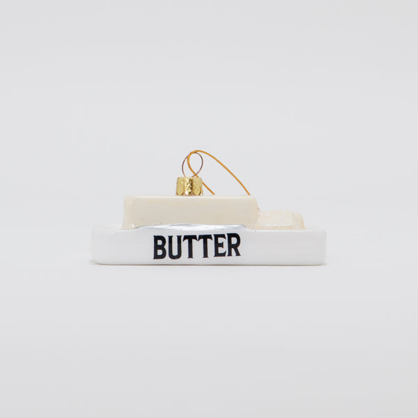 Christmas Ornament Butter and Butter Dish