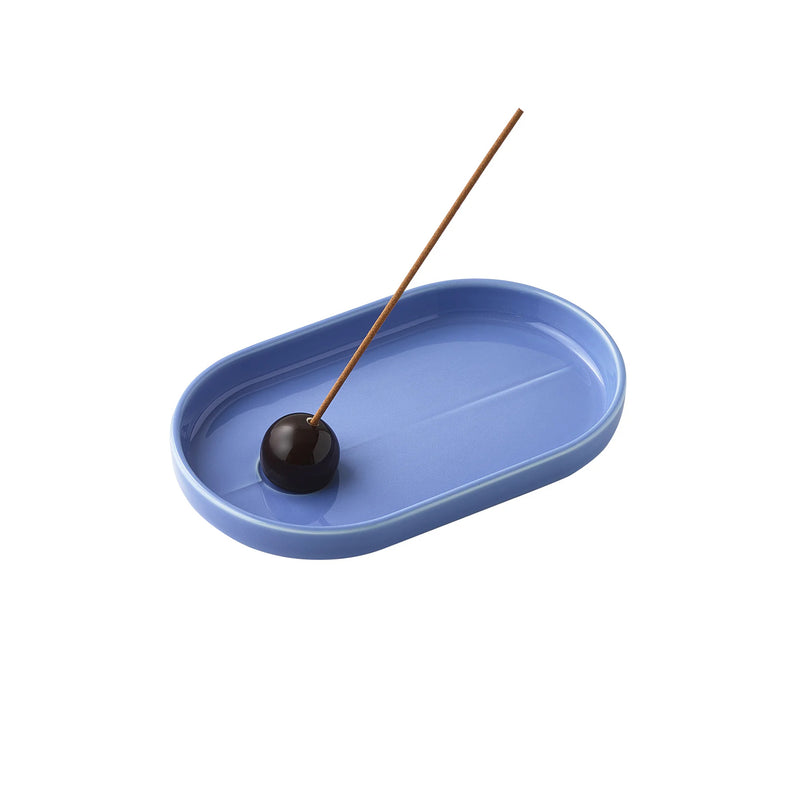 STUDIO THE BLUE BOY Incense Holder Ice Blue x Hickory