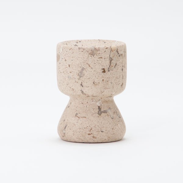 GF&CO. Marble Incense Stand Travertine (Tall)