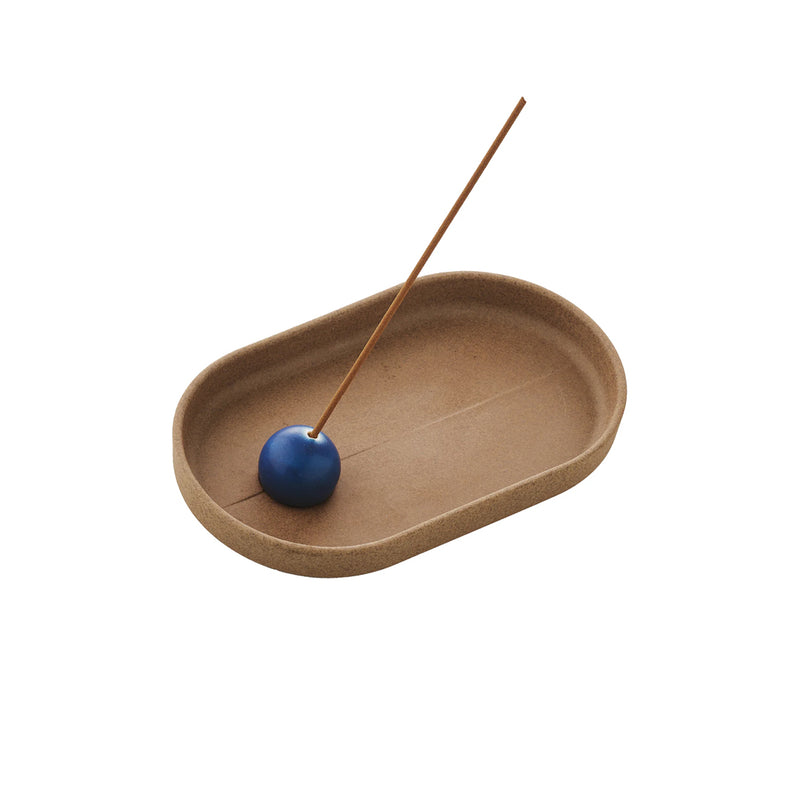 STUDIO THE BLUE BOY Incense Holder Sandstone Blue