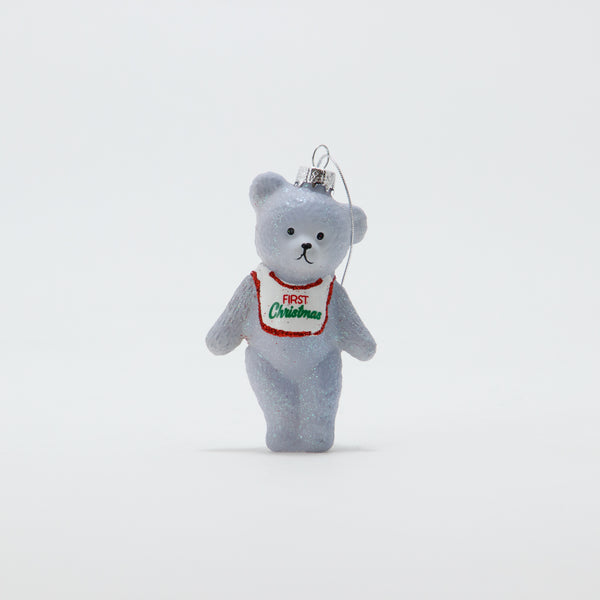 Christmas Ornament Baby Bear Blue