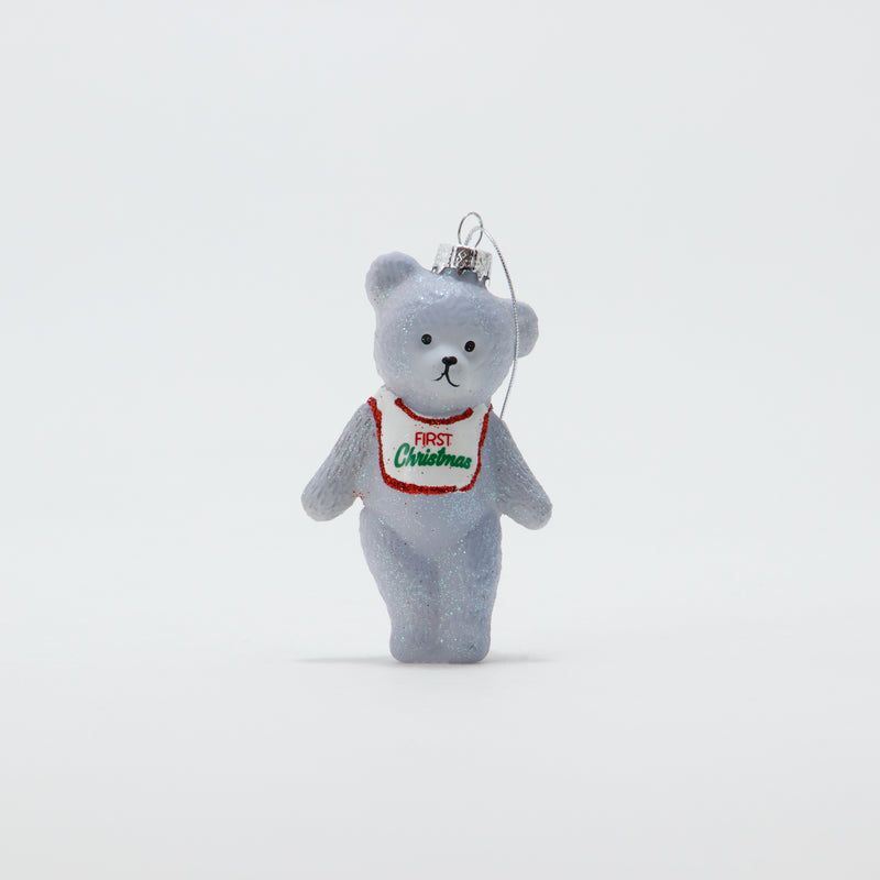 Christmas Ornament Baby Bear Blue