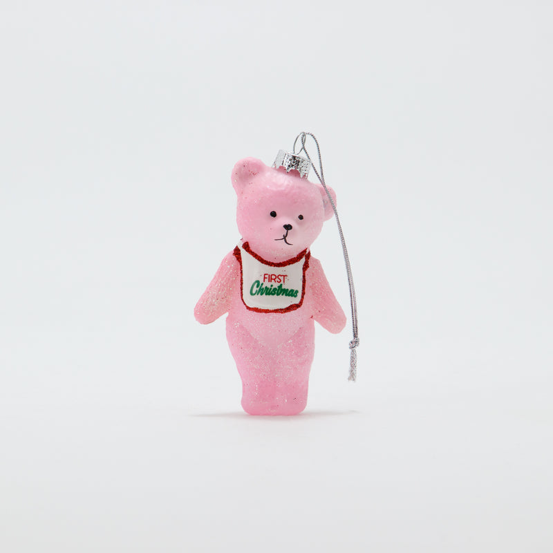 Christmas Ornament Baby Bear Pink
