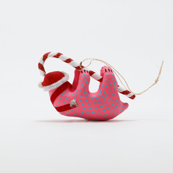 Christmas Ornament Candycane Sloth