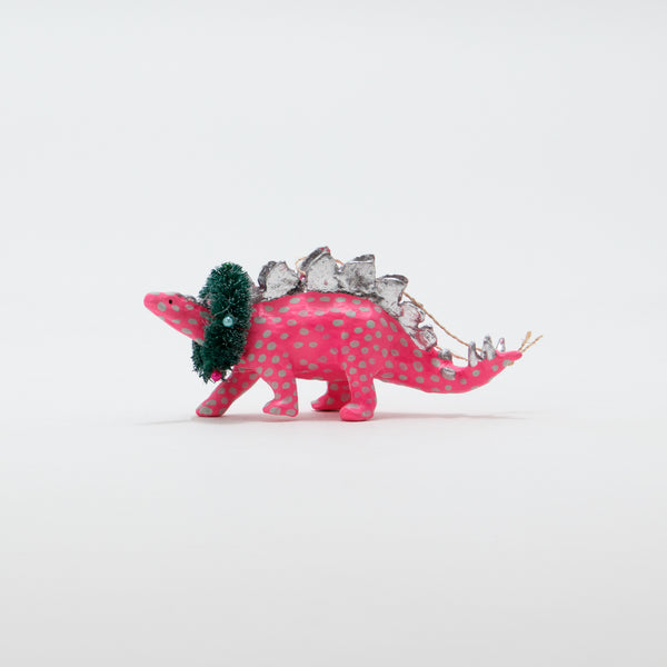Christmas Ornament Merry Stegasaurus Pink