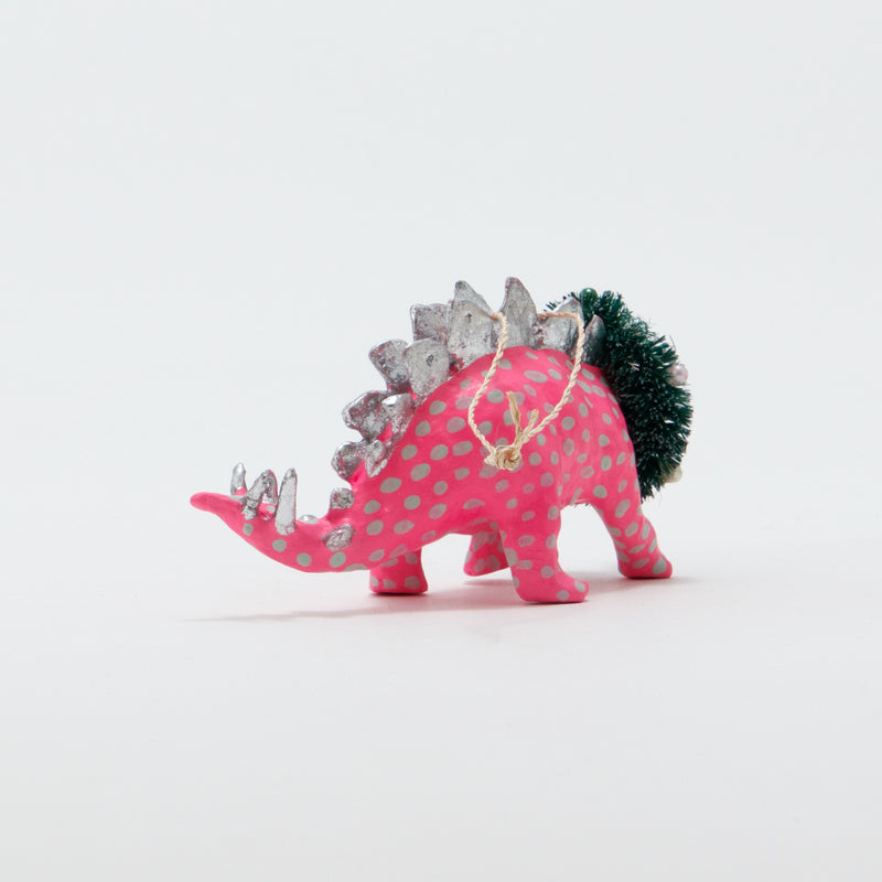 Christmas Ornament Merry Stegasaurus Pink