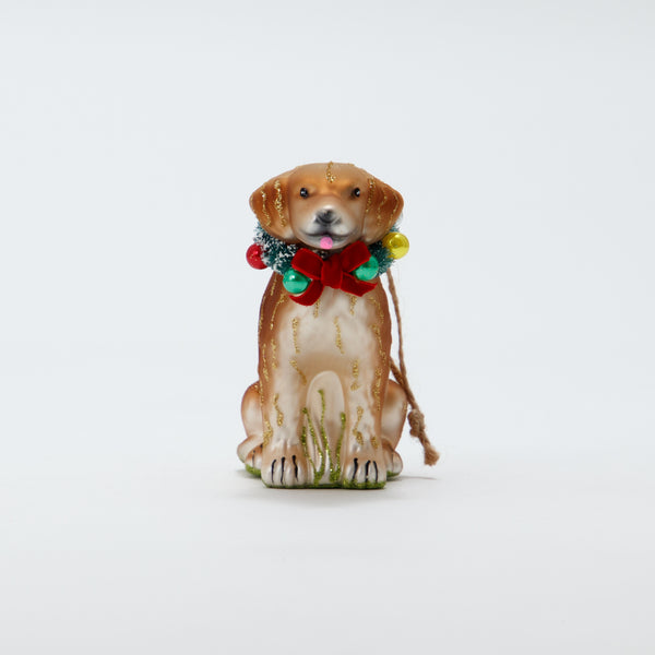 Christmas Ornament Festive Yellow Lab