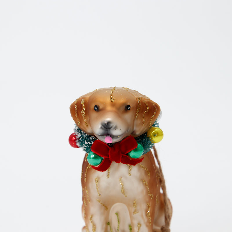 Christmas Ornament Festive Yellow Lab