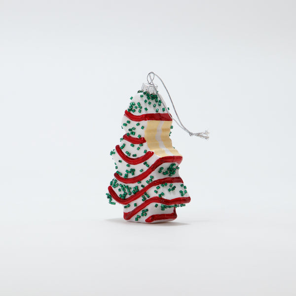 Christmas Ornament X'mas Tree Cake with Bite